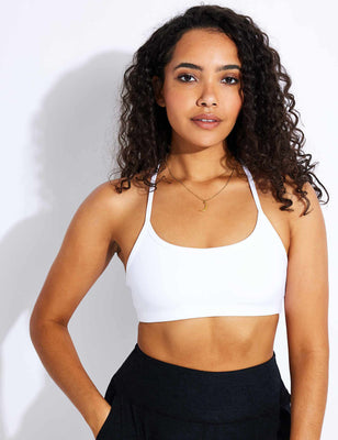 Spacedye Slim Racerback Bra - Cloud White Spacedye Slim Racerback Bra - Cloud White