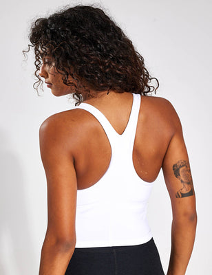 Spacedye Refocus Cropped Tank - Cloud White Spacedye Refocus Cropped Tank - Cloud White