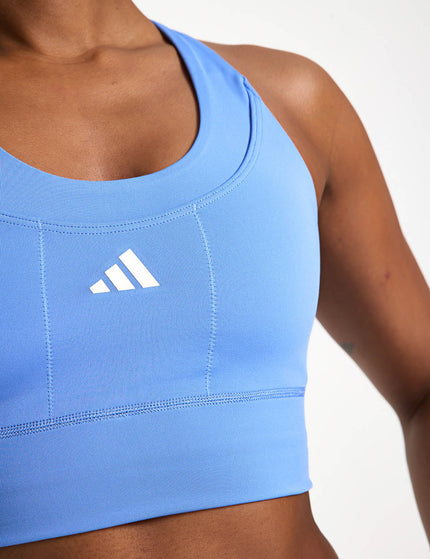 adidas Run Pocket Medium Support Bra - Blue Fusionimage3- The Sports Edit