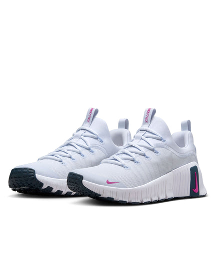 Nike Free Metcon 6 Shoes - Football Grey/Armoury Navy/Hot Fuchsiaimage2- The Sports Edit