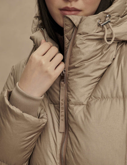 Varley Katya Long Down Puffer - Portabella Metallicimage6- The Sports Edit