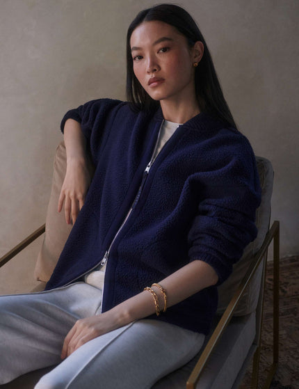 Varley Willmont Patch Pocket Fleece - Evening Blueimage6- The Sports Edit