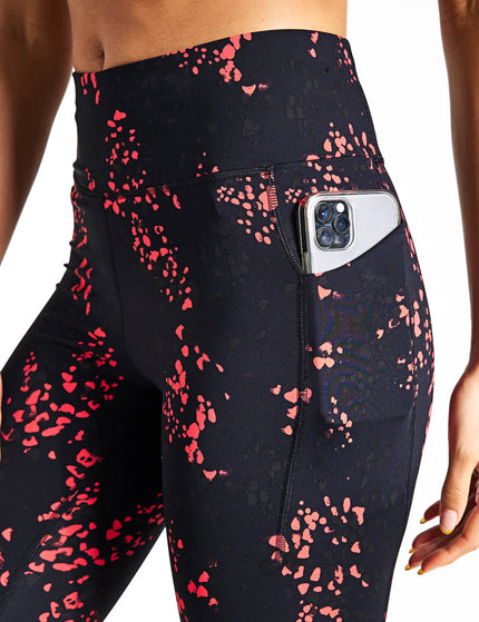 Goodmove Go Train Printed High Waisted Gym Leggings - Red Miximage3- The Sports Edit