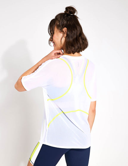 Lilybod Heidi Sports Tee - White/Limeimage2- The Sports Edit