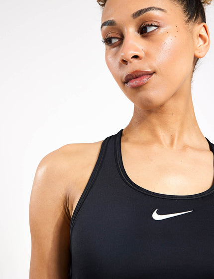 Nike Swoosh Medium Support Bra - Black/Whiteimage3- The Sports Edit