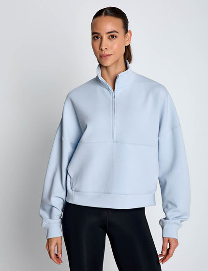 Nike 24.7 ImpossiblySoft Dri-FIT Oversized 1/2-Zip Top - Celestine Blue/Psychic Blueimage1- The Sports Edit