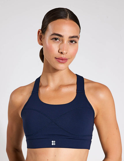 Sweaty Betty Power Medium Support Sports Bra - Navy Blueimage1- The Sports Edit