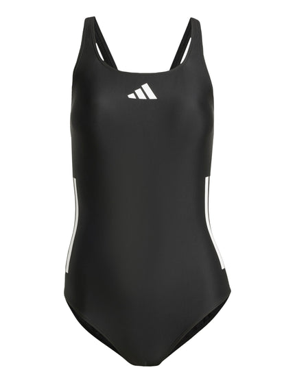 adidas 3-Stripes C-Back Swimsuit - Black/Whiteimage6- The Sports Edit