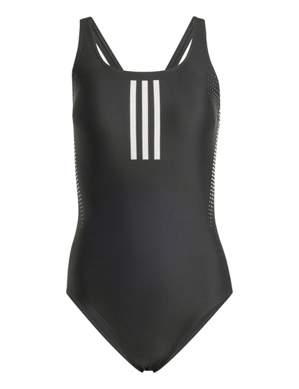 adidas 3-Stripes Graphic V-Back Swimsuit - Blackimage6- The Sports Edit