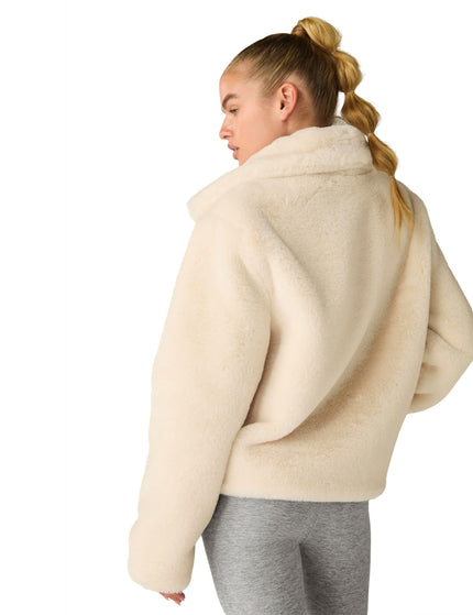 Beyond Yoga Faux Fur Jacket - Fresh Snowimage2- The Sports Edit