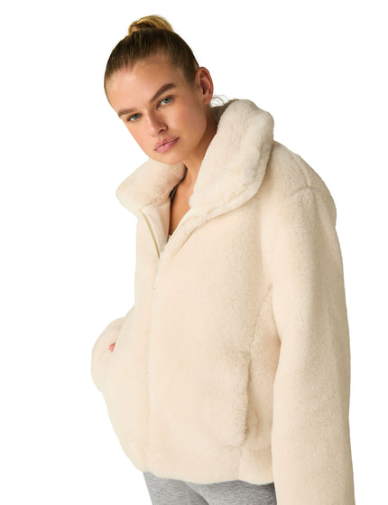 Beyond Yoga Faux Fur Jacket - Fresh Snowimage3- The Sports Edit