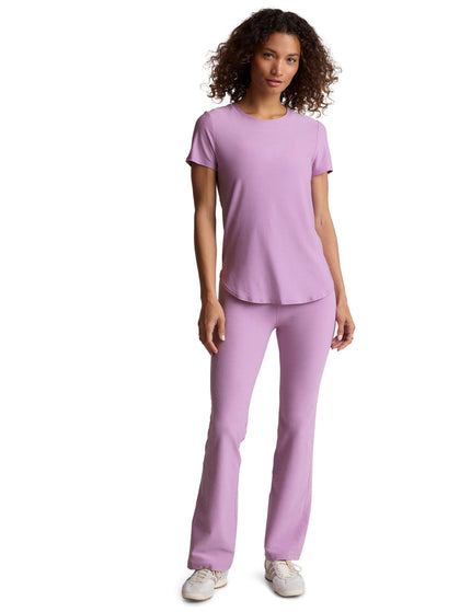 Beyond Yoga Featherweight on the Down Low Tee - Lilac Petal Heatherimage4- The Sports Edit