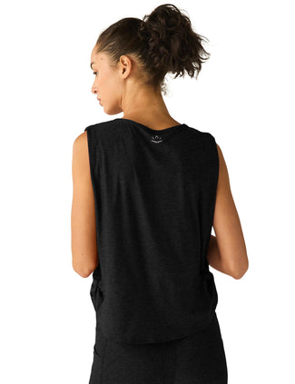 Featherweight Side Note Twist Tank - Darkest Night