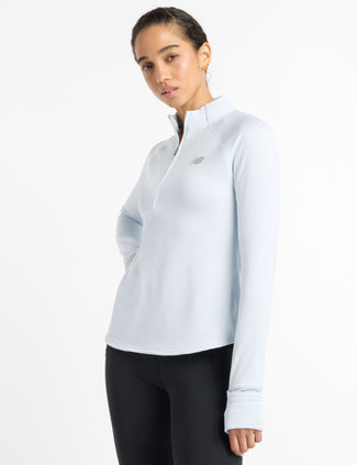 Athletics Heat Grid 1/2 Zip - Ice Blue