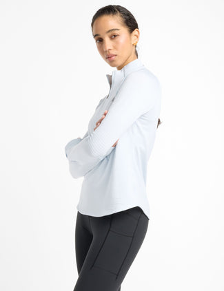 Athletics Heat Grid 1/2 Zip - Ice Blue