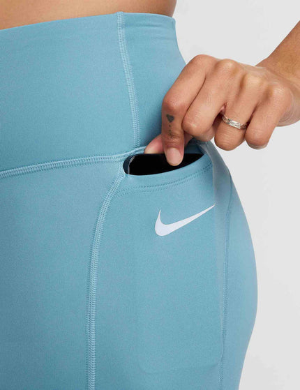 Nike Epic Fast Pocket Running Leggings - Denim Turquoiseimage4- The Sports Edit