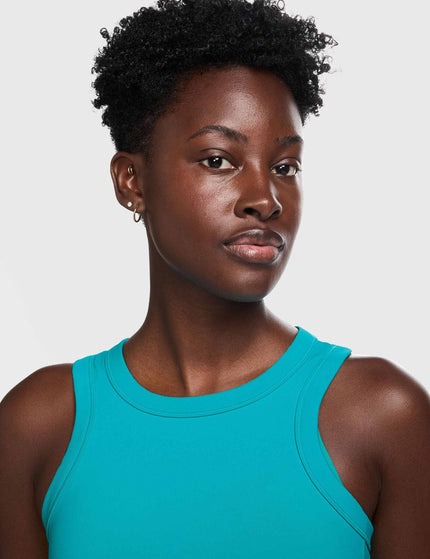 Nike One Fitted Dri-FIT Cropped Tank Top - Dusty Cactus/Blackimage3- The Sports Edit
