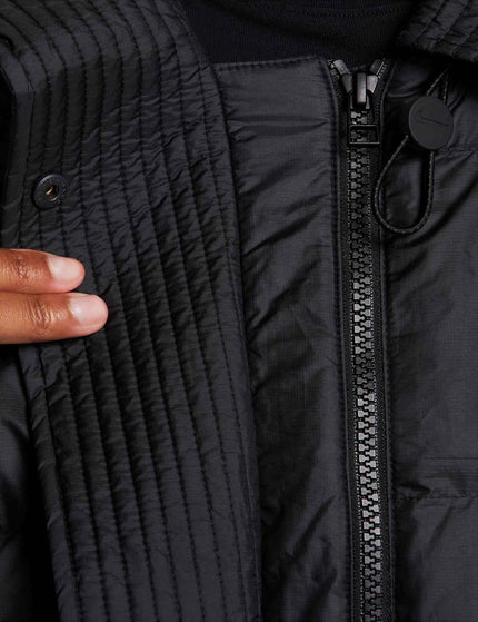 Nike Sportswear Swoosh Puffer Oversized Hooded Jacket - Black/Whiteimage5- The Sports Edit