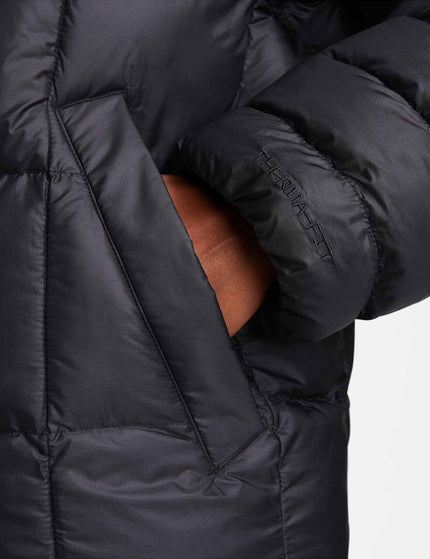 Nike Sportswear Swoosh Puffer Oversized Hooded Jacket - Black/Whiteimage7- The Sports Edit