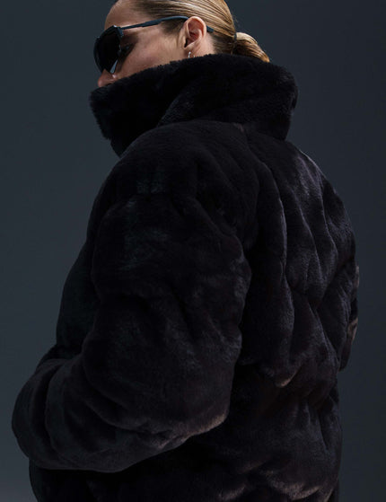 Nike Sportswear Windpuffer Loose Faux Fur Jacket - Black/Whiteimage2- The Sports Edit