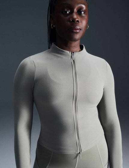 Nike Zenvy Full-Zip Long-Sleeve Top - Light Army/Whiteimage2- The Sports Edit