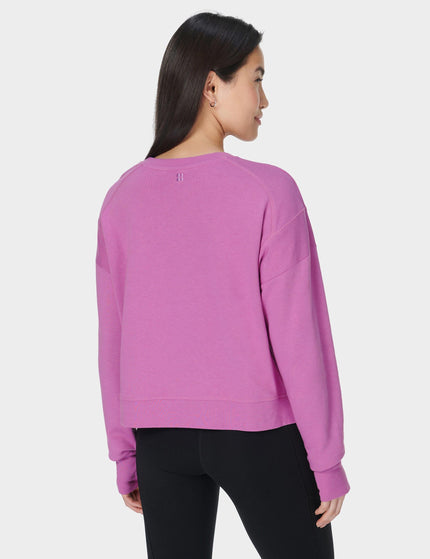 Sweaty Betty After Class Crop Sweatshirt - Allium Pinkimage2- The Sports Edit