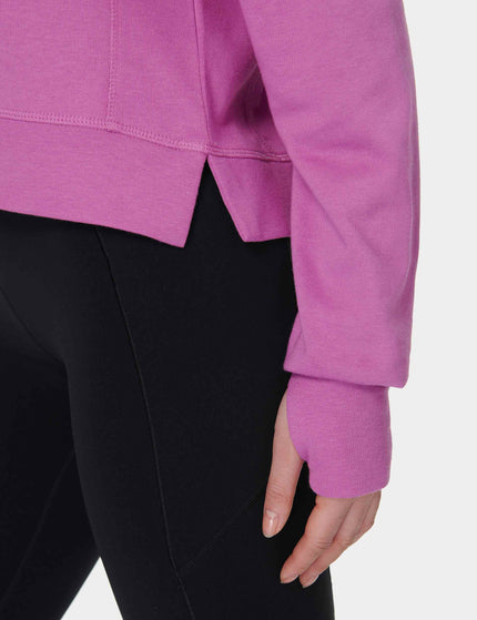 Sweaty Betty After Class Crop Sweatshirt - Allium Pinkimage6- The Sports Edit