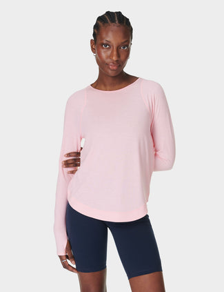 Breathe Easy Running Long Sleeve Top - Nerine Pink