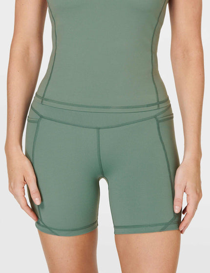 Sweaty Betty Power Aerial Mesh 6" Gym Short - Cool Forest Greenimage2- The Sports Edit