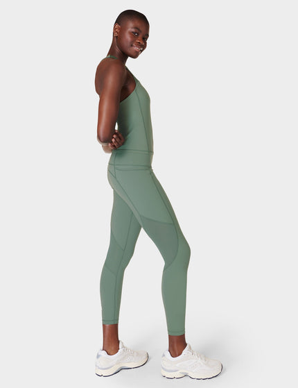 Sweaty Betty Power Aerial Mesh 7/8 Gym Leggings - Cool Forest Greenimage6- The Sports Edit