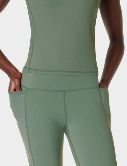 Sweaty Betty Power Aerial Mesh 7/8 Gym Leggings - Cool Forest Greenimage4- The Sports Edit