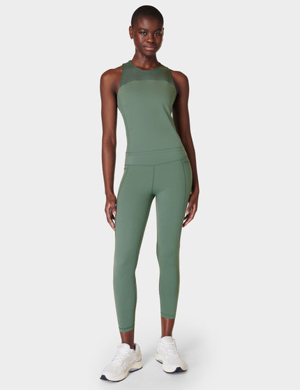 Sweaty Betty Power Aerial Mesh 7/8 Gym Leggings - Cool Forest Greenimage7- The Sports Edit