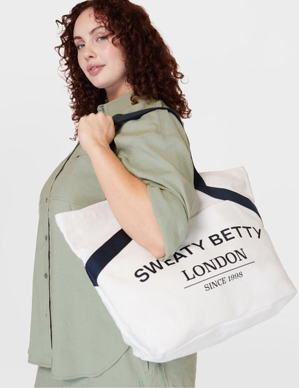 Sweaty Betty Essentials Canvas Tote - Lily Whiteimage4- The Sports Edit