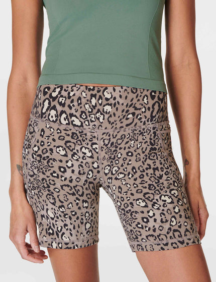 Sweaty Betty Power 6" Cycling Shorts - Brown Luxe Leopard Printimage1- The Sports Edit