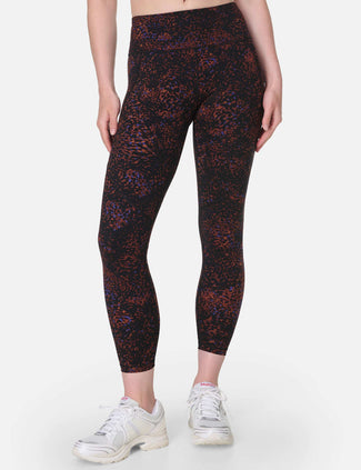 Power 7/8 Gym Leggings - Brown Tortoise Print