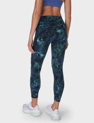 Power 7/8 Gym Leggings - Green Forest Print