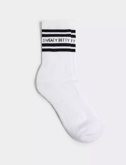 Sweaty Betty Varsity Slogan Socks - White Blackimage1- The Sports Edit
