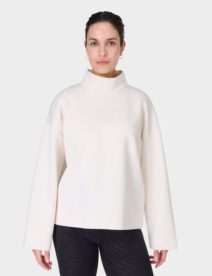 Sweaty Betty Wind Down Funnel Neck Sweatshirt - White Marlimage1- The Sports Edit