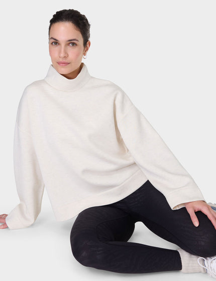 Sweaty Betty Wind Down Funnel Neck Sweatshirt - White Marlimage6- The Sports Edit