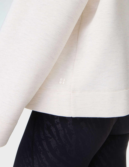 Sweaty Betty Wind Down Funnel Neck Sweatshirt - White Marlimage4- The Sports Edit