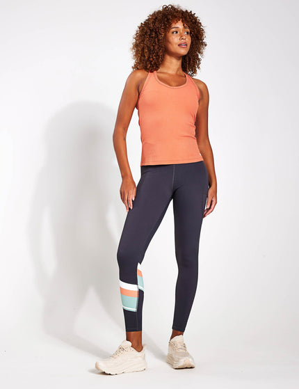 Lilybod Leera Ribbed Tank - Terracottaimage3- The Sports Edit