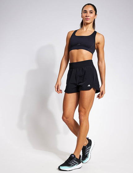 adidas Pacer Stretch-Woven Zipper Pocket Lux Shorts - Blackimage4- The Sports Edit