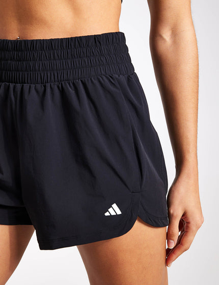 adidas Pacer Stretch-Woven Zipper Pocket Lux Shorts - Blackimage3- The Sports Edit