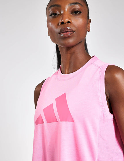 adidas Train Essentials Big Performance Logo Training Tank Top - Bliss Pink/Pink Fusionimage4- The Sports Edit