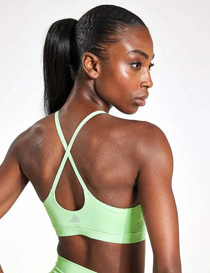 adidas All Me Light Support Bra - Semi Green Sparkimage2- The Sports Edit