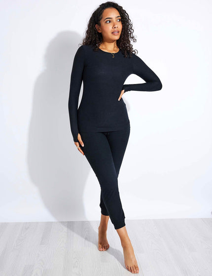 Beyond Yoga Featherweight Classic Crew Pullover - Darkest Nightimage3- The Sports Edit