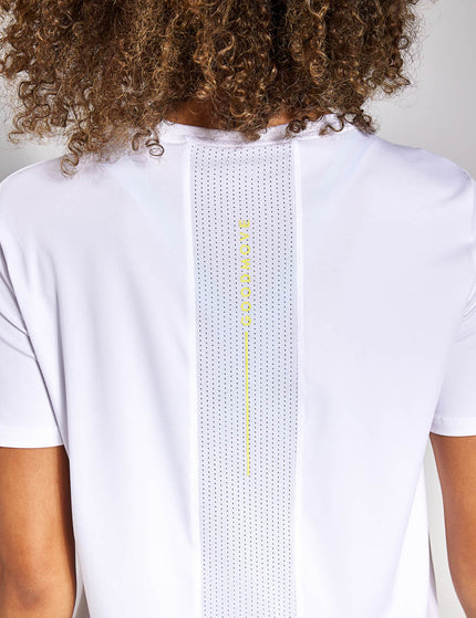 Goodmove Scoop Neck Mesh Back T-Shirt - Whiteimage3- The Sports Edit