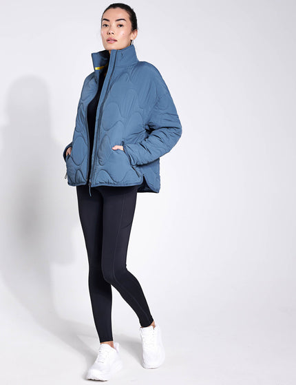 Goodmove Oversized Quilted Packable Puffer Jacket - Dark Turquoiseimage5- The Sports Edit