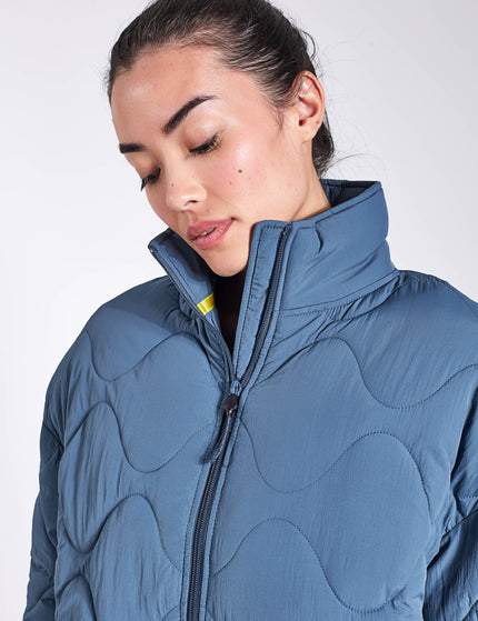 Goodmove Oversized Quilted Packable Puffer Jacket - Dark Turquoiseimage6- The Sports Edit