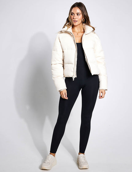 Girlfriend Collective Cropped Puffer - Snowimage3- The Sports Edit
